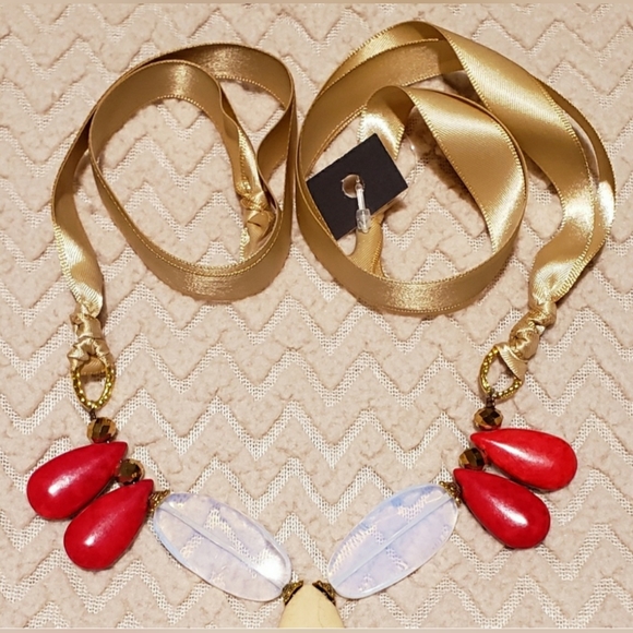 NEW HANDMADE OPAL AND DYED TURQUOISE NECKLACE - Picture 3 of 3